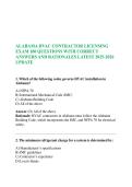 ALABAMA HVAC CONTRACTOR LICENSING EXAM 100 QUESTIONS WITH CORRECT ANSWERS AND RATIONALES LATEST 2025-2026 UPDATE
