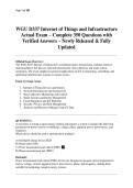WGU D337 Internet of Things and Infrastructure Actual Exam &ndash; Complete 350 Questions with Verified Answers &ndash; Newly Released & Fully Updated&period;pdf