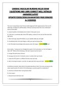 CARDIAC VASCULAR NURSING NCLEX EXAM &vert;QUESTIONS AND 100&percnt; CORRECT WELL DETAILED ANSWERS&vert;LATEST UPDATE&excl;&excl;&excl;&excl;2025&sol;2026&vert;GUARANTEED PASS&vert;GRADED A&plus;&vert;VERIFIED