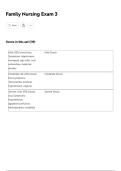 Family Nursing Exam 3 Converted Study Guide Practice Questions Test Bank and Detailed Solutions 2025&sol; 2026