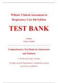 Complete Test Bank - Wilkins' Clinical Assessment in Respiratory Care&comma; 8th Edition &ndash; Al Heuer&comma; Craig L&period; Scanlan &ndash; ISBN 9780323416351 &lpar;All Chapters Covered 1&ndash;21&rpar;