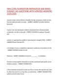 NHA CCMA FOUNDATION KNOWLEDGE AND BASIC SCIENCE 145 QUESTIONS WITH VERIFIED ANSWERS 2025&sol;2026&comma;100&percnt;CORRECT