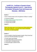 CertDITL314 &ndash; Certificate in Domestic Infrared  Thermography Operators &lpar;Level 3&rpar; &ndash; Latest Version  6&period;0 Complete 150-Question Exam with Answers and  Rationales &ndash; 2026 Edition