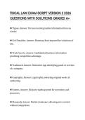 FISCAL LAW EXAM SCRIPT VERSION 2 2026 QUESTIONS WITH SOLUTIONS GRADED A&plus;