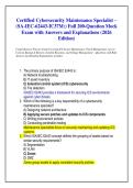 Certified Cybersecurity Maintenance Specialist &ndash;  &lpar;SA-IEC-62443-IC37M&colon;&rpar; Full 200-Question Mock  Exam with Answers and Explanations &lpar;2026  Edition&rpar;