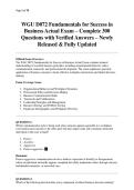 WGU D072 Fundamentals for Success in Business Actual Exam &ndash; Complete 300 Questions with Verified Answers &ndash; Newly Released & Fully Updated&period;pdf