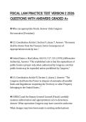 FISCAL LAW PRACTICE TEST VERSION 2 2026 QUESTIONS WITH ANSWERS GRADED A&plus;