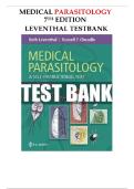 Test Bank for Medical Parasitology&colon; A Self-Instructional Text &ndash; 7th Edition &lpar;Ruth Leventhal & Russell F&period; Cheadle&rpar; &vert; Parasitology & Medical Microbiology Exam Prep 2025&sol;2026