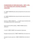 FOUNDATIONS OF MEDICINE EXAM 1  PART 1 MS1 311 QUESTIONS WITH VERIFIED ANSWERS 2025&sol;2026&comma;100&percnt;CORRECT
