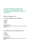 ALABAMA WELDING CERTIFICATION PRACTICE EXAM 100 QUESTIONS AND ANSWERS WITH RATIONALES LATEST 2025-2026UPDATE