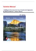 Solution Manual for Auditing & Assurance Services&colon; A Systematic Approach &ndash; 12th Edition &lpar;William F&period; Messier Jr&comma; Steven M&period; Glover &  Douglas F&period; Prawitt&rpar; &vert; Accounting & Auditing Problem Solutions 2025&sol;2026