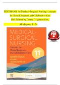 Medical-Surgical Nursing&colon; Concepts for Clinical Judgment and Collaborative Care &lpar;11th Edition&rpar; &ndash; Test Bank for All Chapters 1&ndash;74