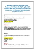 NHDP ANCC &ndash; National Healthcare Disaster  Professional Certification &lpar;NHDP&rpar; Study Guide 6&period;0  Complete Q&A &ndash; Bold Answers & Detailed Rationales  Latest Version&colon; 6&period;0 &ndash; Nursing & Healthcare Disaster  Preparedness Focus 