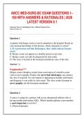 ANCC MED-SURG-BC EXAM QUESTIONS 1 100 WITH ANSWERS & RATIONALES &vert; 2026  LATEST VERSION 6&period;1
