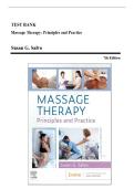 Test Bank for Massage Therapy&colon; Principles and Practice&comma; 7th Edition by Susan G&period; Salvo &lpar;Elsevier&comma; 2022&rpar; &vert; ISBN&colon; 9780323878159 &vert; All Chapters 1-30
