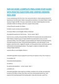 NUR 322 Exam 1 Complete Final Exam Study Guide with Practice Questions and Verified Answers 2025&ndash;2026