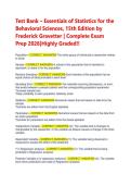 Essentials of Statistics 15th Ed Test Bank &vert; Gravetter 2026 Prep