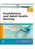 Test Bank for Foundations and Adult Health Nursing&comma; 9th Edition by Cooper &ndash; Complete and Updated Coverage&period;
