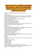 WGU D265 CRITICAL THINKING&colon; REASONING AND EVIDENCE &vert; OBJECTIVE ASSESSMENT 2026&sol;2027 Applied Analysis &vert; Questions and Verified Correct Answers