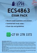 ECS4863 EXAM PACK 2026 - DISTINCTION GUARANTEED