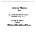 Oxford Solid State Basics by Steven H&period; Simon &vert; Complete 100&percnt; A&plus; Guide Solution Manual Chapters 1&ndash;23