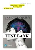 Biopsychology 10th edition by john p j pinel All chapter coverd