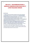 WGU D413 &ndash; TELECOMMUNICATIONS & WIRELESS COMMUNICATIONS EXAM 2026-27 