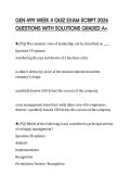 GEN 499 WEEK 4 QUIZ EXAM SCRIPT 2026 QUESTIONS WITH SOLUTIONS GRADED A&plus;