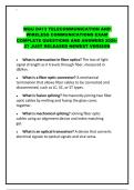 WGU D413 TELECOMMUNICATION AND WIRELESS COMMUNICATIONS EXAM