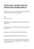 GEN 499 WEEK 4 QUIZ FINAL PAPER 2026 QUESTIONS WITH ANSWERS GRADED A&plus;