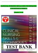 CLINICAL NURSING SKILLS AND TECHNIQUES 11TH EDITION by PERRY&rsquo;S Chapter 1 to 42