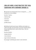 GEN 499 WEEK 4 QUIZ PRACTICE TEST 2026 QUESTIONS WITH ANSWERS GRADED A&plus;