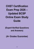 CHST Certification Exam Prep 2026 &vert; Updated BCSP Study Guide