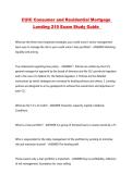 CUIC Consumer and Residential Mortgage Lending 210 Exam Study Guide 