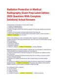  Radiation Protection Exam 2026&colon; Actual Questions & Complete Solutions