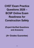 CHST Exam Practice Questions 2026 &vert; BCSP Online Exam Readiness PDF