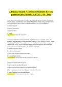 Advanced Health Assessment &ndash; Midterm Review Questions and Answers 2026&ndash;2027 &vert; Comprehensive graduate nursing assessment study guide for an A&plus; grade