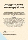 OSSF Installer 1 License Compilation BUNDLE &lpar;Newest 2025&sol;2026 Update&rpar; Actual Exam Questions & Answers &vert; Certified Solutions &vert; 100 &percnt; Correct &vert; A Grade