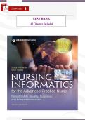 Nursing Informatics for the Advanced Practice Nurse &lpar;3rd Edition&comma; McBride & Tietze&rpar; &ndash; Verified Test Bank & Study Guide &lpar;All Chapters Included&rpar;