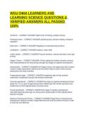 WGU D664 LEARNERS AND LEARNING SCIENCE QUESTIONS & VERIFIED ANSWERS ALL PASSED 100&percnt;