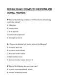 BIOS 251 EXAM 3 COMPLETE QUESTIONS AND VERIFIED ANSWERS