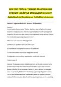 WGU D265 CRITICAL THINKING&colon; REASONING AND EVIDENCE &vert; OBJECTIVE ASSESSMENT 2026&sol;2027 Applied Analysis &vert; Questions and Verified Correct Answers