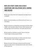 BIOS 255 STUDY GUIDE 2026 EXAM 1 QUESTIONS AND SOLUTIONS 100&percnt; VERIFIED AND SOLVED