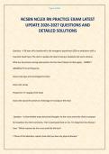 NCSBN NCLEX RN PRACTICE EXAM LATEST UPDATE 2026-2027 QUESTIONS AND DETAILED SOLUTIONS