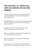 HIPAA AND PRIVACY ACT TRAINING EXAM SCRIPT 2026 QUESTIONS WITH SOLUTIONS GRADED A&plus;
