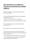 HIPAA AND PRIVACY ACT TRAINING FULL SOLUTION 2026 QUESTIONS WITH ANSWERS GRADED A&plus;