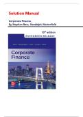 Solutions Manual for Corporate Finance &ndash; 13th Edition &lpar;2025 Evergreen Release&rpar;  &lpar; Stephen A&period; Ross & Randolph W&period; Westerfield&rpar; &vert; Corporate  Finance  Solutions & Exam Support 2025&sol;2026