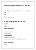 SURGICAL TECHNOLOGY EXAMINATION &lpar;LANGE Q&A&rpar;