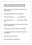 SURGICAL TECHNOLOGY EXAM REVIEW ANATOMY AND  PHYSIOLOGY QUESTIONS WITH COMPLETE SOLUTIONS