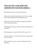HSCO 502 TEST 2 EXAM SCRIPT 2026 QUESTIONS WITH SOLUTIONS GRADED A&plus;